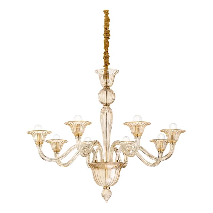 Ideal Lux - Пендел BRIGITTA 8xE14/40W/230V Ø 89 см месинг