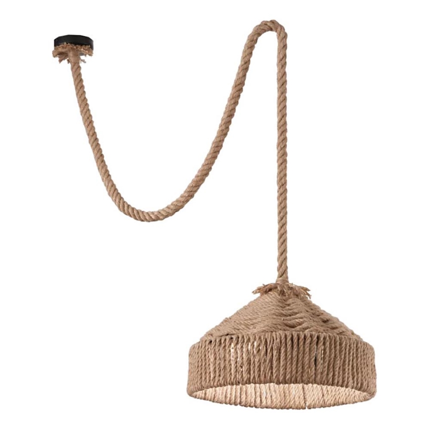 Ideal Lux - Пендел CANAPA 1xE27/15W/230V Ø 41 см кафяв