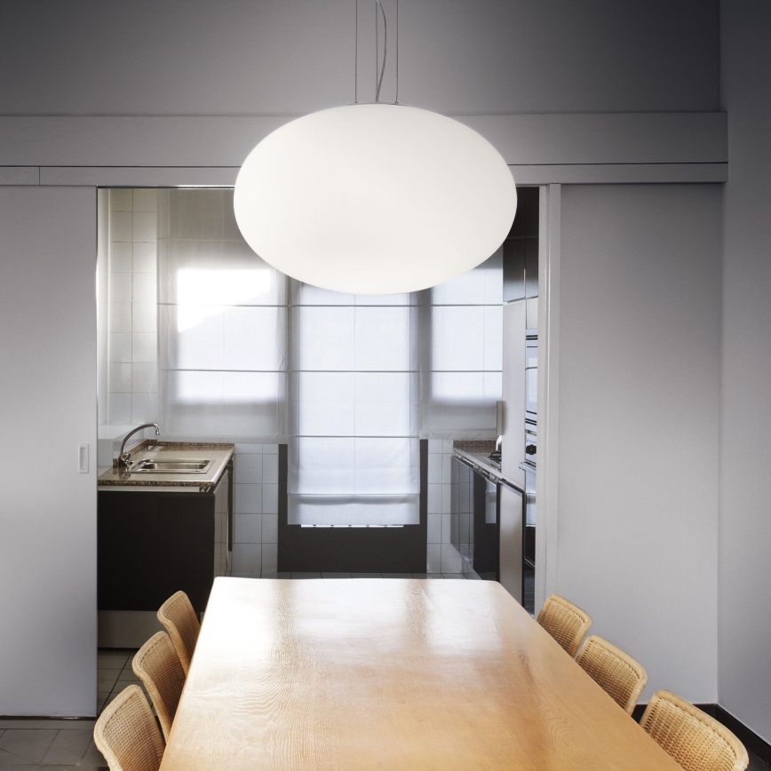 Ideal Lux - Пендел CANDY 1xE27/42W/230V Ø 50 см бял