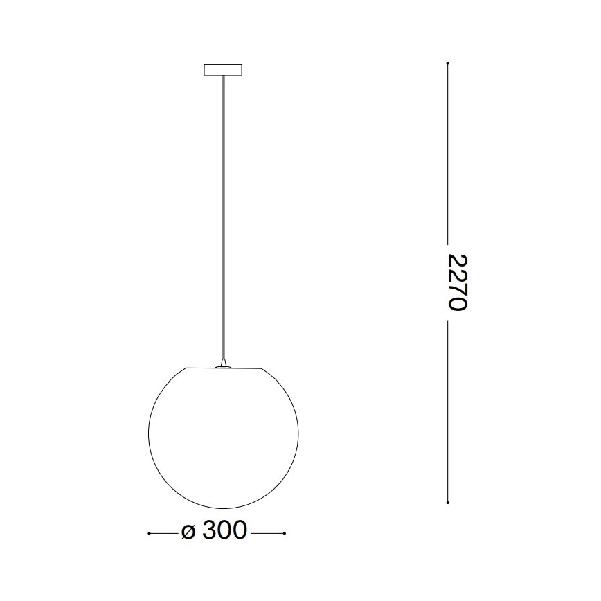 Ideal Lux - Пендел CARTA 1xE27/25W/230V Ø 30 см бял