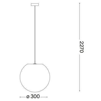 Ideal Lux - Пендел CARTA 1xE27/25W/230V Ø 30 см бял