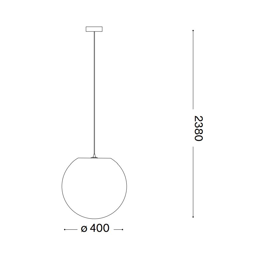 Ideal Lux - Пендел CARTA 1xE27/25W/230V Ø 40 см бял