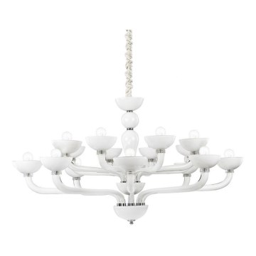 Ideal Lux - Пендел CASANOVA 16xE14/40W/230V Ø 120 см бял
