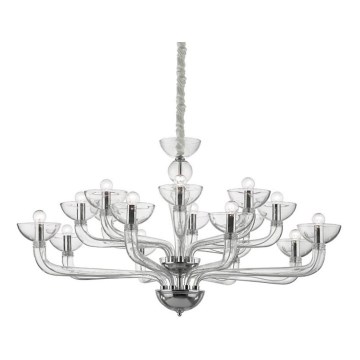 Ideal Lux - Пендел CASANOVA 16xE14/40W/230V Ø 120 см прозрачен