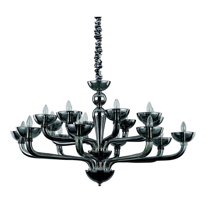 Ideal Lux - Пендел CASANOVA 16xE14/40W/230V Ø 120 см сив
