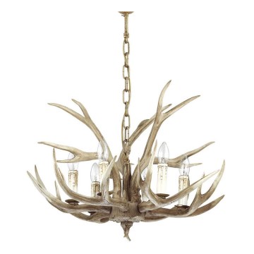 Ideal Lux - Пендел CHALET 6xE14/40W/230V еленови рога