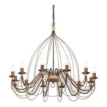 Ideal Lux - Пендел CORTE 12xE14/40W/230V Ø 95 см меден
