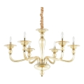 Ideal Lux - Пендел DANIELI 6xE14/40W/230V Ø 85 см месинг