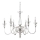 Ideal Lux - Пендел DOGE 6xE14/40W/230V Ø 75 см лъскав хром