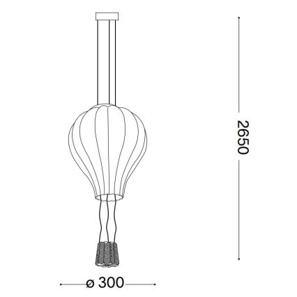 Ideal Lux - Пендел DREAM BIG 1xE27/42W/230V Ø 30 см