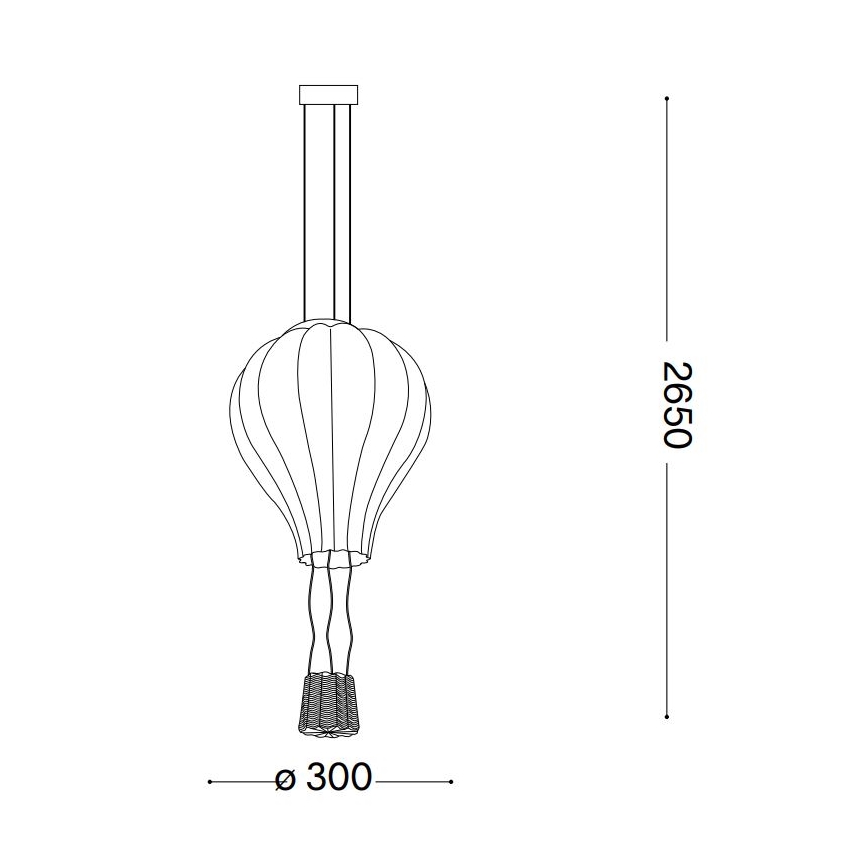 Ideal Lux - Пендел DREAM BIG 1xE27/42W/230V Ø 30 см
