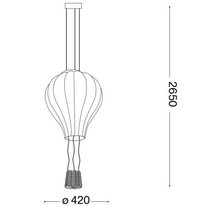 Ideal Lux - Пендел DREAM BIG 1xE27/42W/230V Ø 42 см