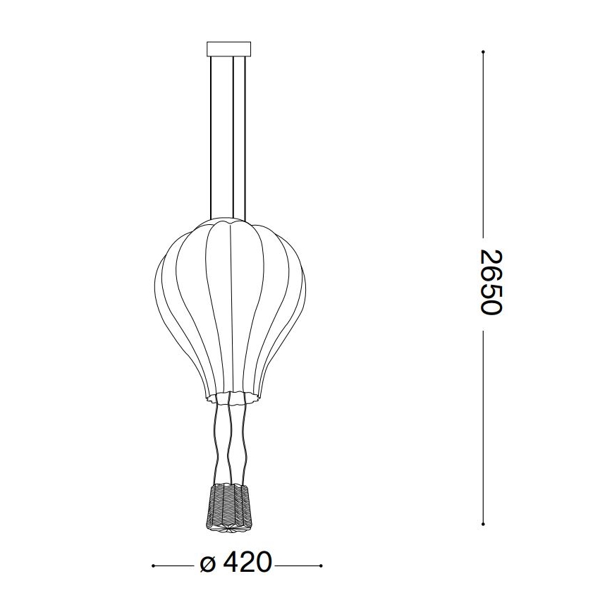 Ideal Lux - Пендел DREAM BIG 1xE27/42W/230V Ø 42 см