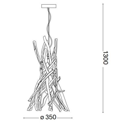 Ideal Lux - Пендел DRIFTWOOD 1xE27/60W/230V гуава