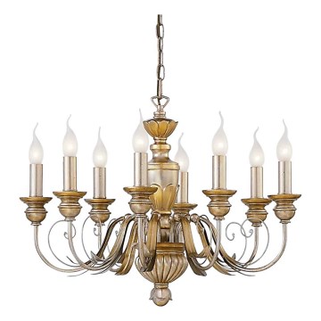 Ideal Lux - Пендел FIRENZE 8xE14/40W/230V Ø 64 см златист