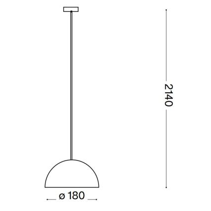 Ideal Lux - Пендел FOLK 1xE27/60W/230V Ø 18 см кафяв