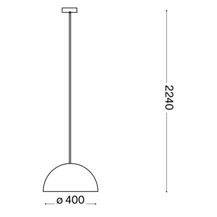 Ideal Lux - Пендел FOLK 1xE27/60W/230V Ø 40 см кафяв