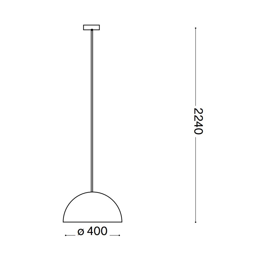 Ideal Lux - Пендел FOLK 1xE27/60W/230V Ø 40 см кафяв