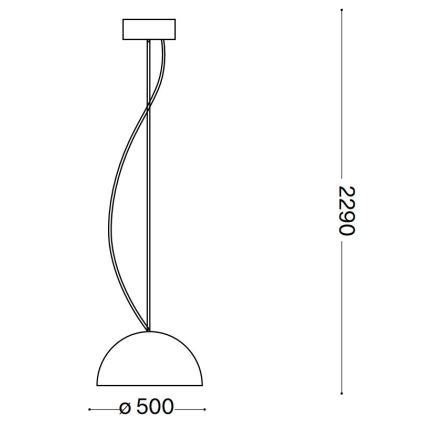 Ideal Lux - Пендел FOLK 1xE27/60W/230V Ø 50 см кафяв