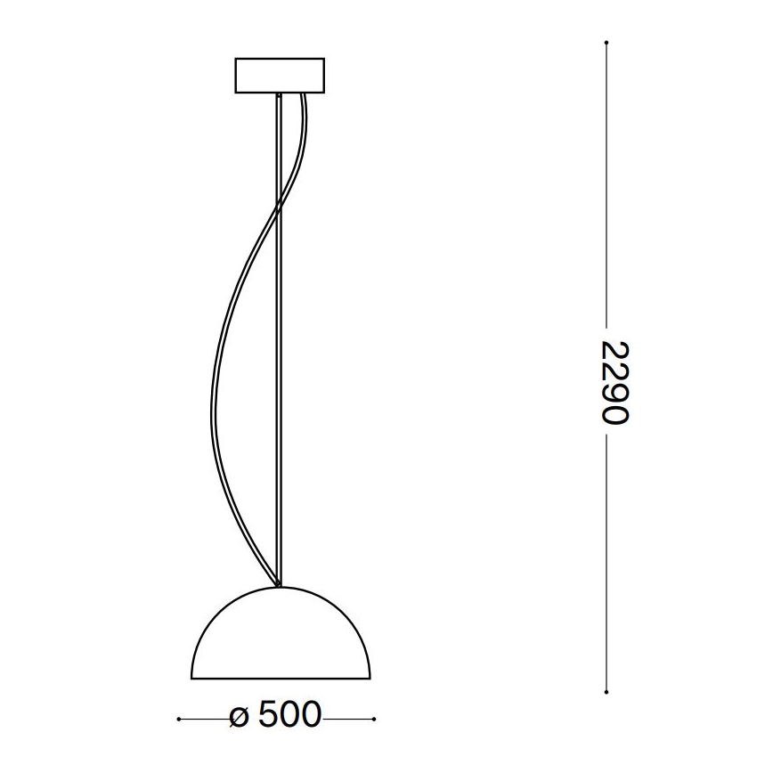 Ideal Lux - Пендел FOLK 1xE27/60W/230V Ø 50 см кафяв