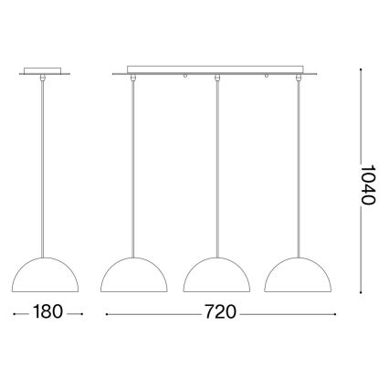 Ideal Lux - Пендел FOLK 3xE27/60W/230V кафяв
