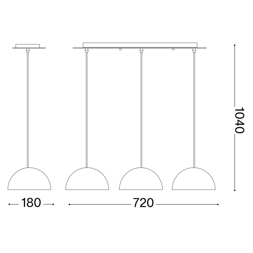 Ideal Lux - Пендел FOLK 3xE27/60W/230V кафяв