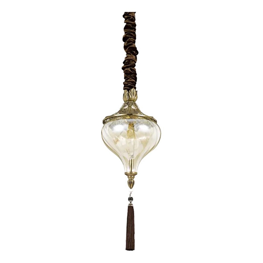 Ideal Lux - Пендел HAREM 1xE27/42W/230V Ø 16,5 см месинг