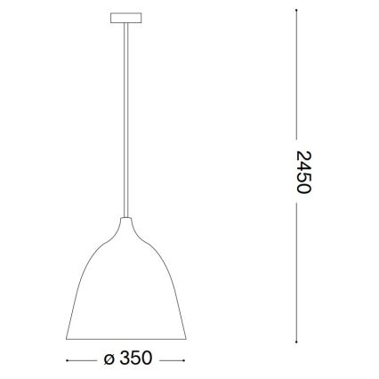 Ideal Lux - Пендел HAUNT 1xE27/60W/230V Ø 35 см бежов