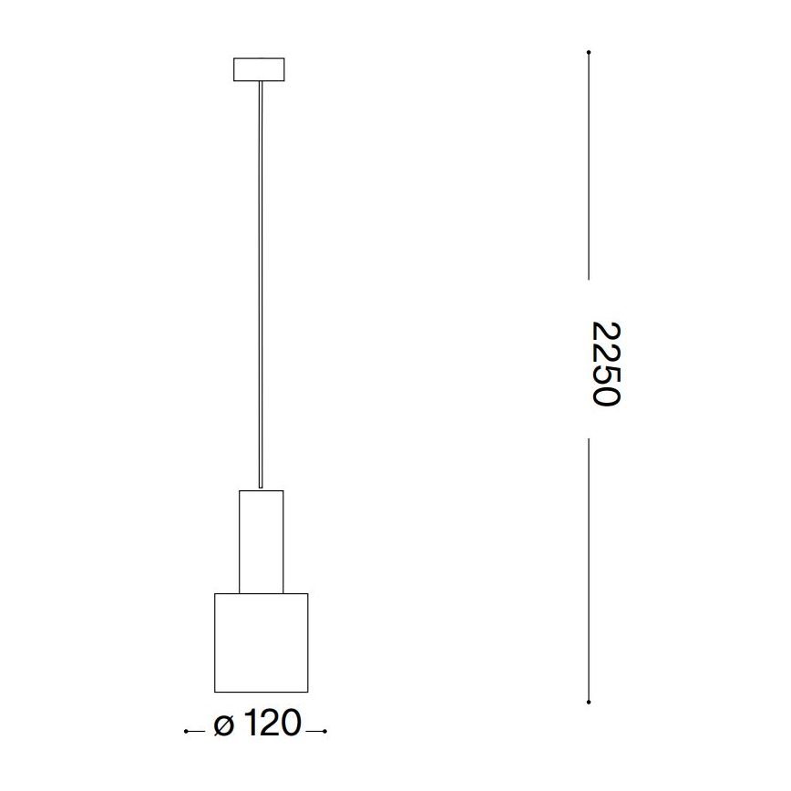 Ideal Lux - Пендел HOLLY 1xE27/60W/230V Ø 12 см черен