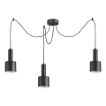 Ideal Lux - Пендел HOLLY 3xE27/60W/230V паяк черен