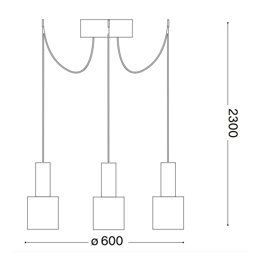 Ideal Lux - Пендел HOLLY 3xE27/60W/230V паяк черен