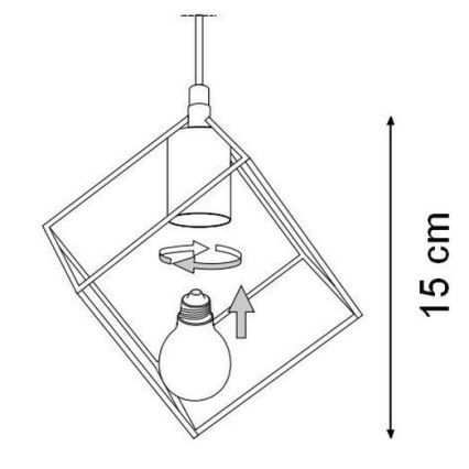 Ideal Lux - Пендел ICE 5xE27/60W/230V Ø 50 см бял