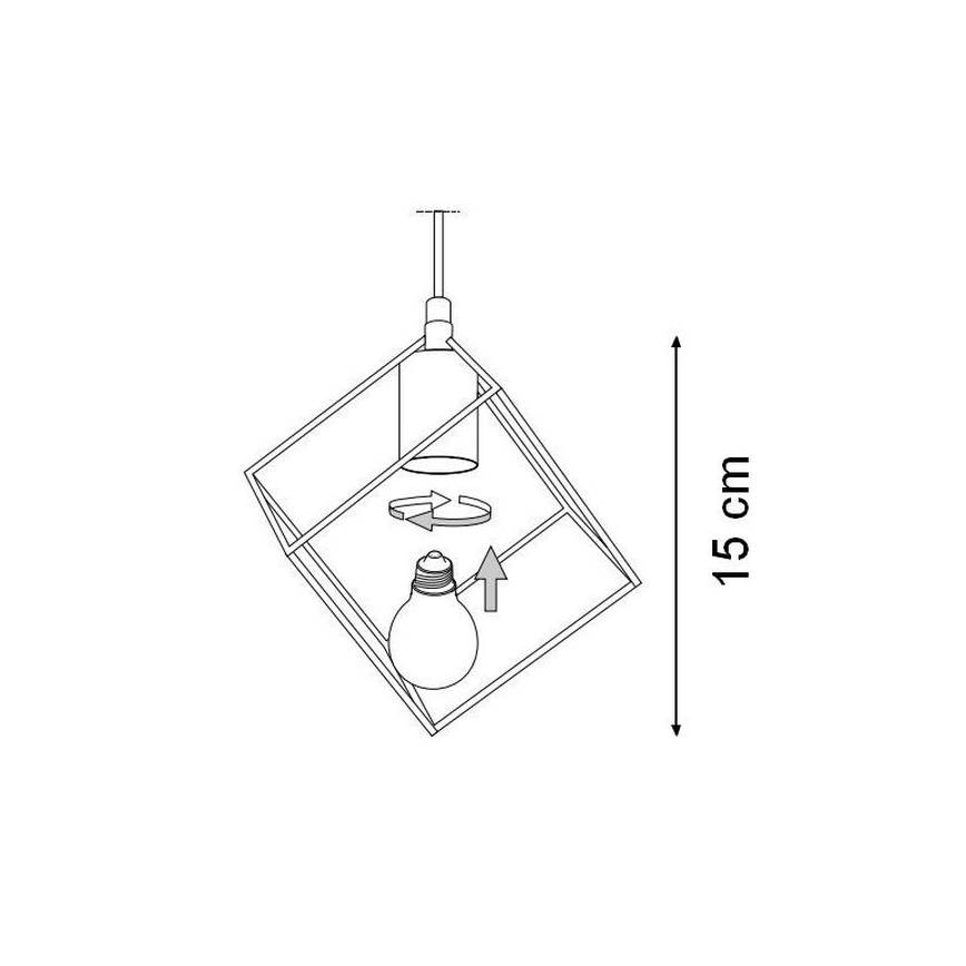 Ideal Lux - Пендел ICE 5xE27/60W/230V Ø 50 см бял