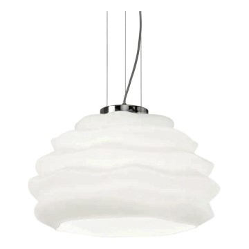 Ideal Lux - Пендел KARMA 1xE27/60W/230V Ø 39 см бял