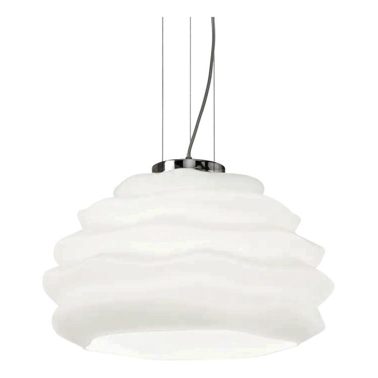 Ideal Lux - Пендел KARMA 1xE27/60W/230V Ø 39 см бял