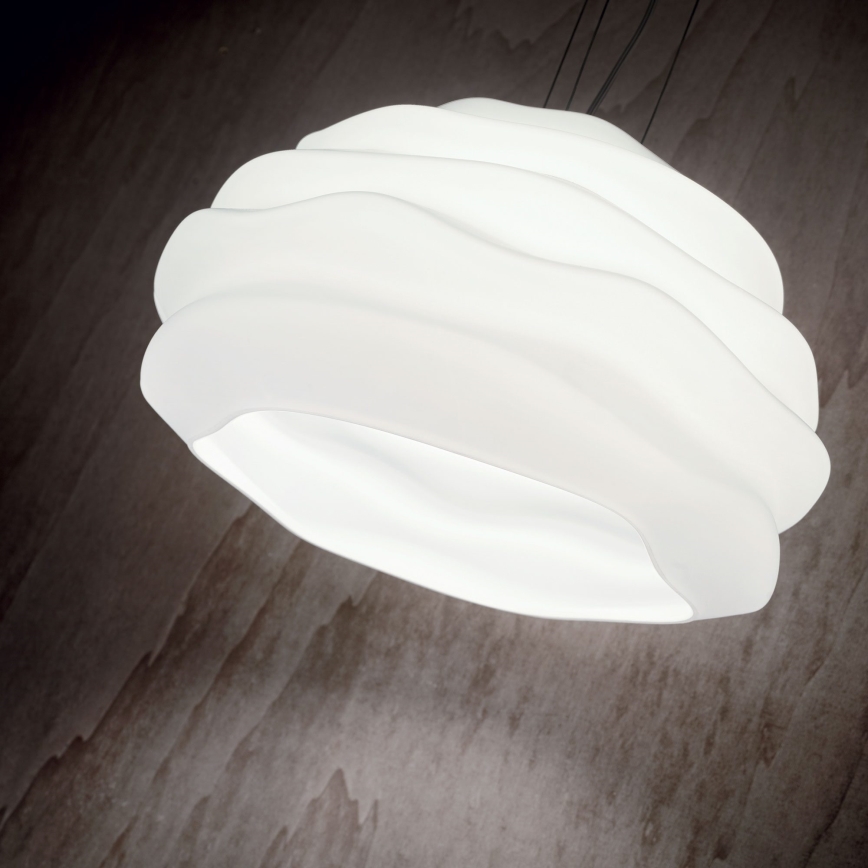Ideal Lux - Пендел KARMA 1xE27/60W/230V Ø 39 см бял