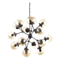 Ideal Lux - Пендел KEPLER 18xE27/42W/230V Ø 69 см черен/опушен