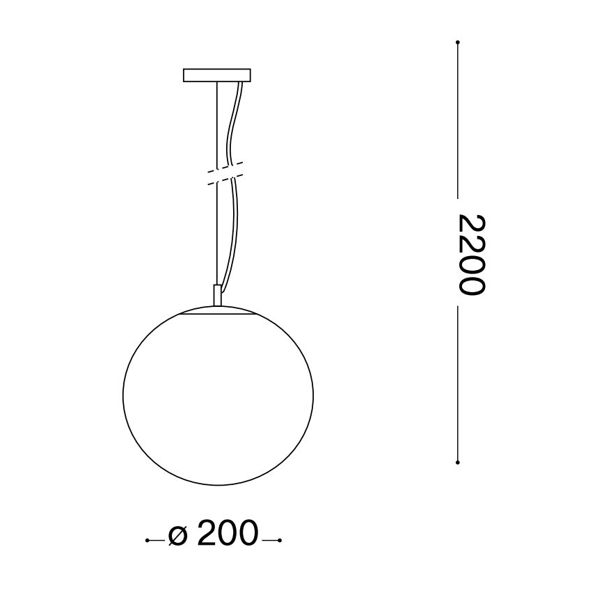 Ideal Lux - Пендел MAPA 1xE27/42W/230V Ø 20 см златист/опушен
