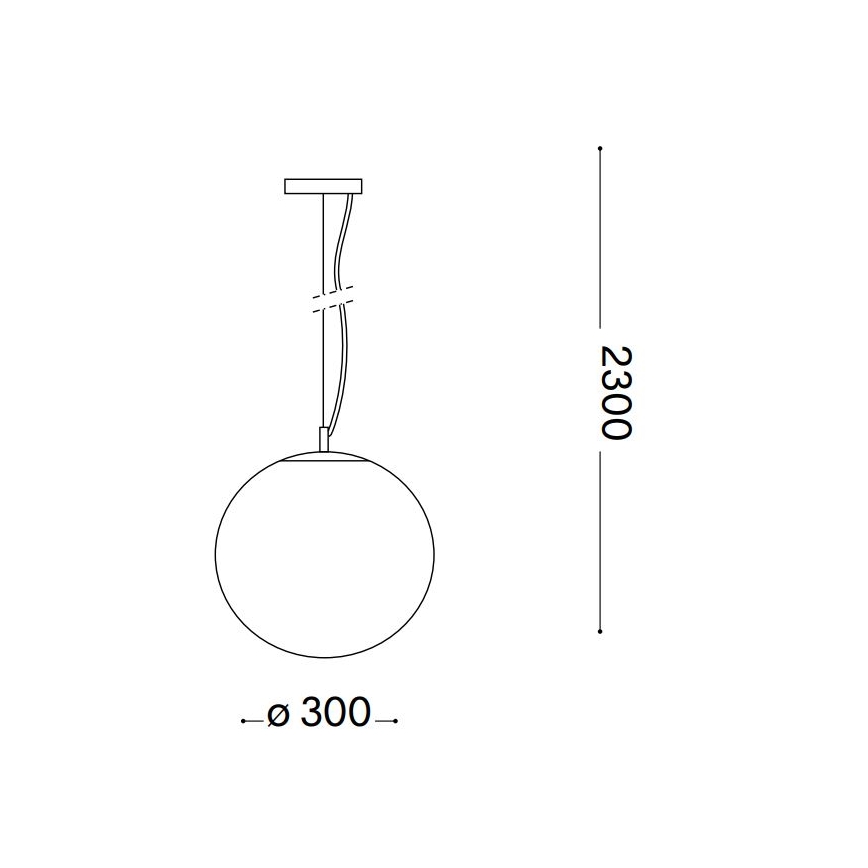 Ideal Lux - Пендел MAPA 1xE27/42W/230V Ø 30 см прозрачен