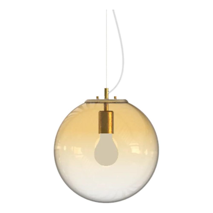 Ideal Lux - Пендел MAPA 1xE27/42W/230V Ø 30 см златист/опушен
