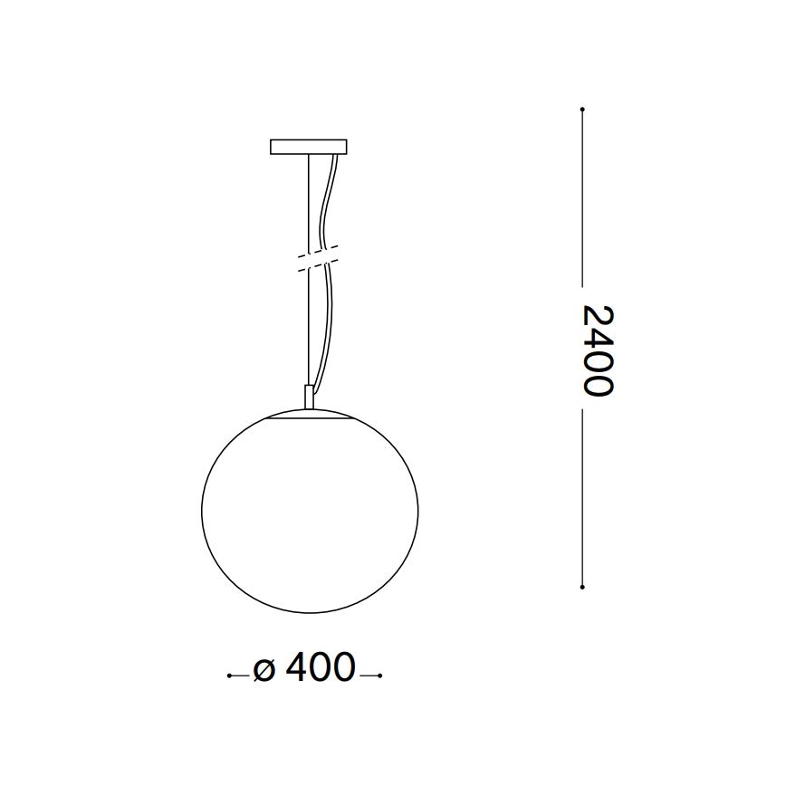 Ideal Lux - Пендел MAPA 1xE27/42W/230V Ø 40 см златист/опушен