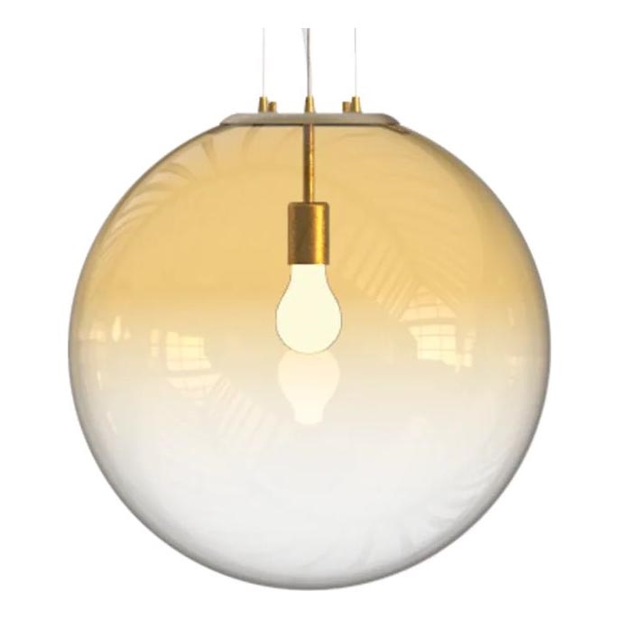 Ideal Lux - Пендел MAPA 1xE27/42W/230V Ø 50 см златист/опушен