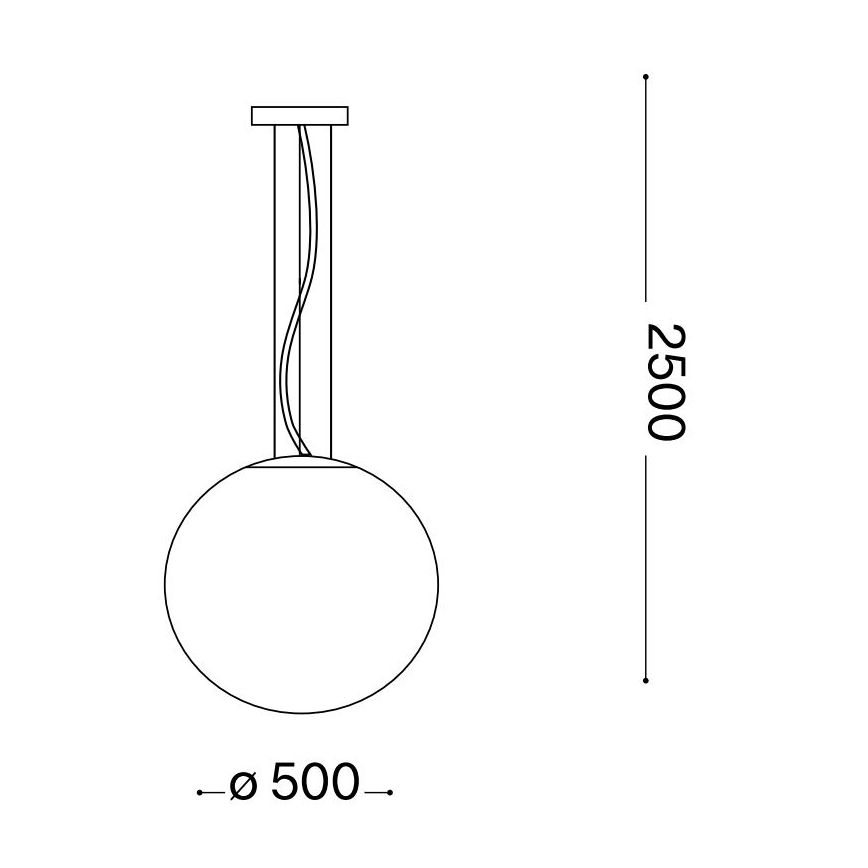 Ideal Lux - Пендел MAPA 1xE27/42W/230V Ø 50 см златист/опушен