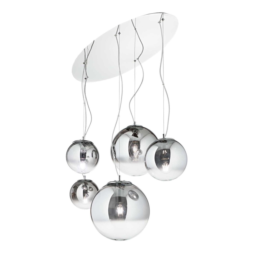 Ideal Lux - Пендел MAPA FADE 5xE27/60W/230V лъскав хром