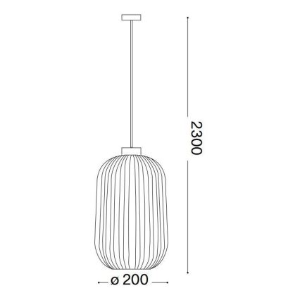 Ideal Lux - Пендел MINT 1xE27/60W/230V Ø 20 см зелен