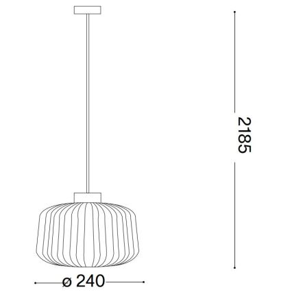 Ideal Lux - Пендел MINT 1xE27/60W/230V Ø 24 см прозрачен