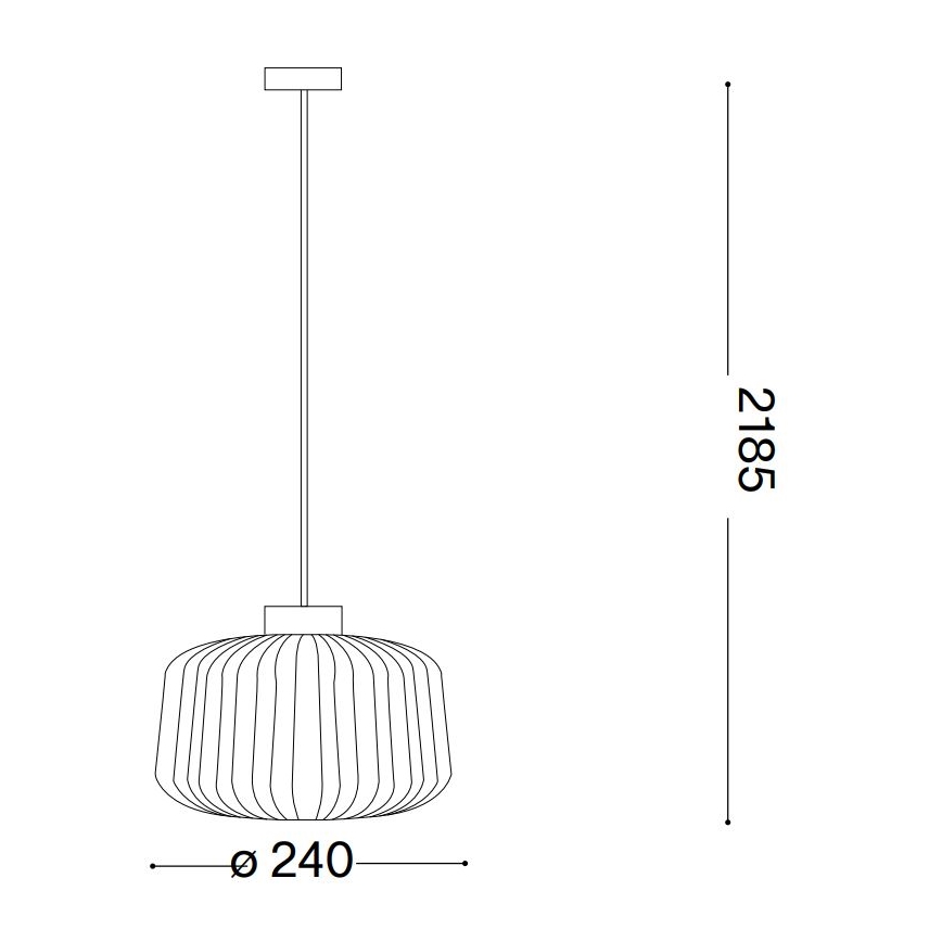 Ideal Lux - Пендел MINT 1xE27/60W/230V Ø 24 см прозрачен