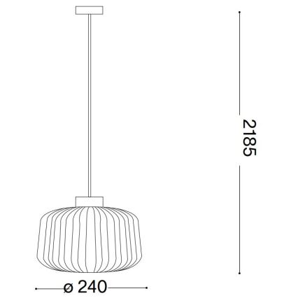 Ideal Lux - Пендел MINT 1xE27/60W/230V Ø 24 см зелен