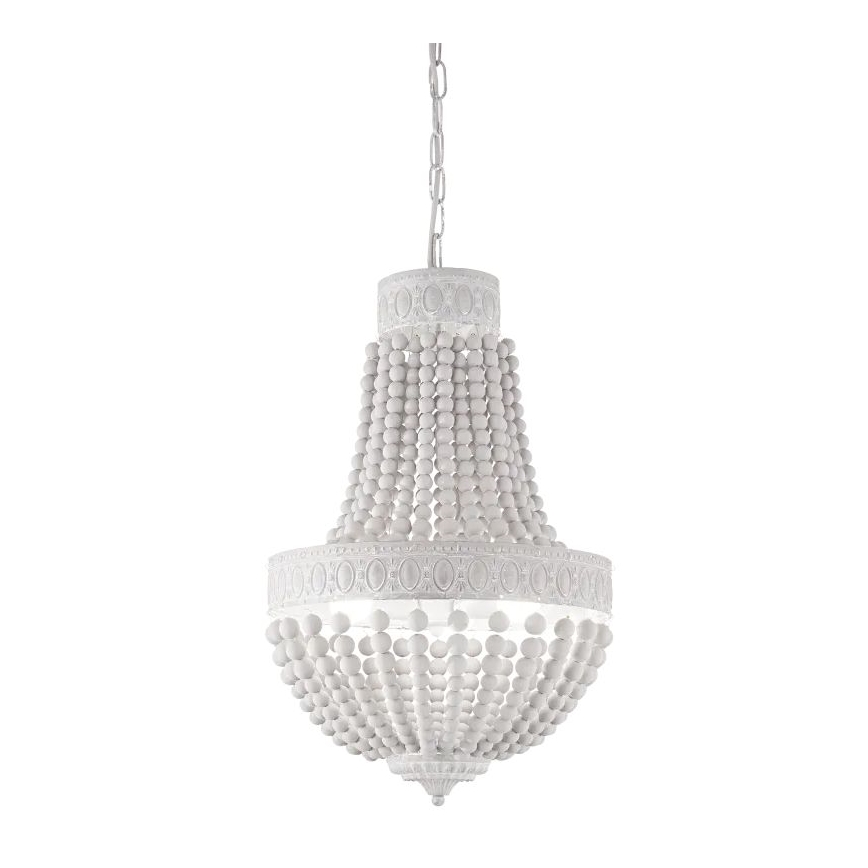 Ideal Lux - Пендел MONET 5xE14/40W/230V Ø 40 см коноп/бял