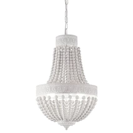 Ideal Lux - Пендел MONET 6xE14/40W/230V Ø 50 см коноп/бял